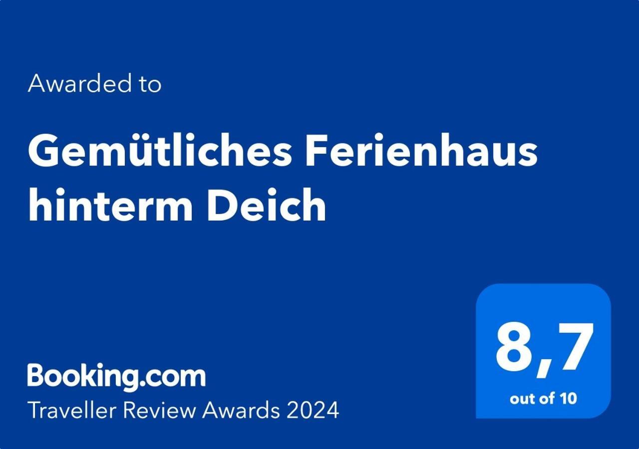 Gemütliches Ferienhaus hinterm Deich Nordstrand Exterior foto